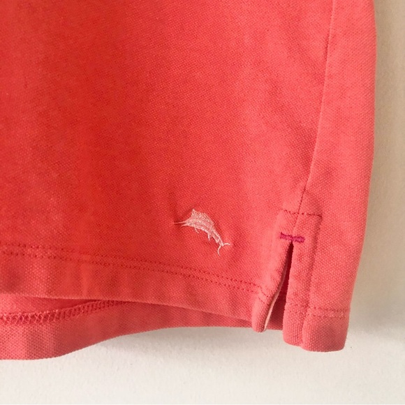 Women’s Tommy Bahama Orange Polo Shirt Size Medium - Picture 3 of 6